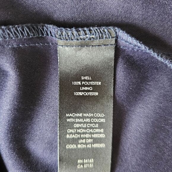 JH Jessica Howard Navy Floral Sleeveless Fit & Flare Pleated Neckline Fully Line - Picture 10 of 10